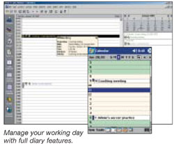 ACT! Link™ for Pocket PC - Manage your working day with full diary features.