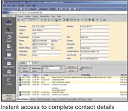 ACT! for Web - Instant access to complete contact details