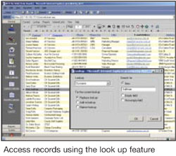 ACT! for Web - Access records using the look up feature