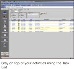ACT! for Web - Stay on top of your activities using the Task List