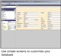 ACT! for Web - Use simple screens to customise your database